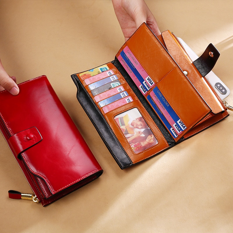 Long Wallet For Ladies Leather Purse