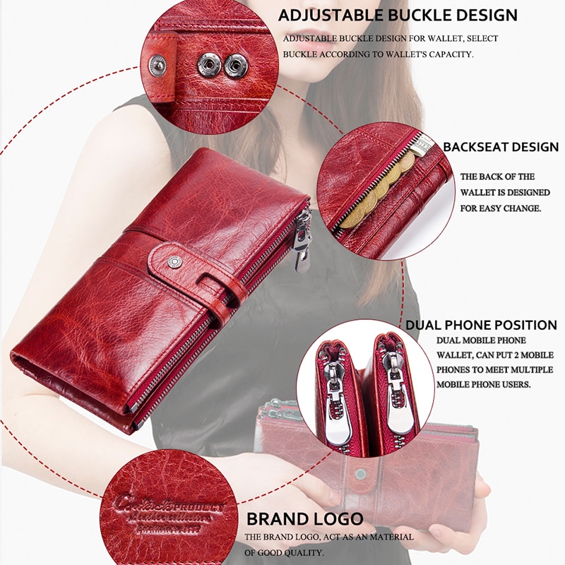 Long Zipper Leather Purse Long Zipper Leather Purse