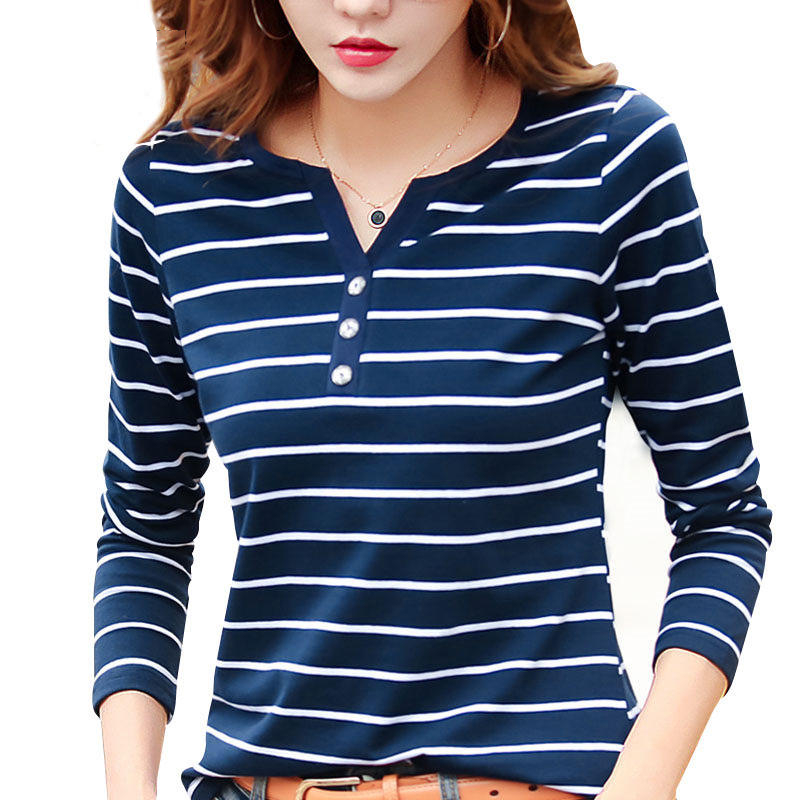 Long/Short Sleeves Striped Top For Women Long/Short Sleeves Striped Top For Women