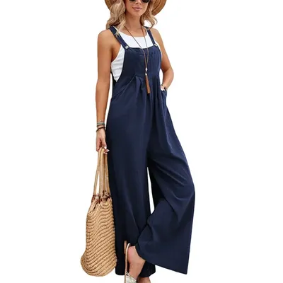 Loose Fit Wide Leg Jumpsuit for Women Loose Fit Wide Leg Jumpsuit for Women