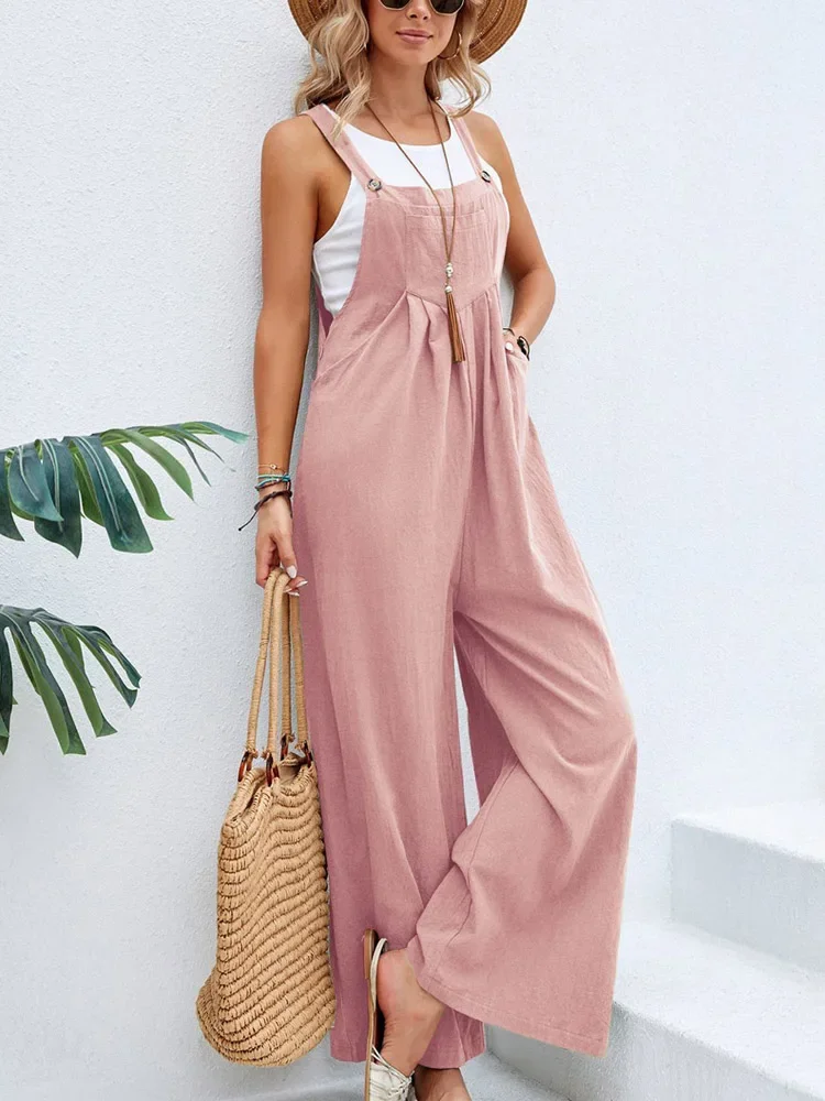 Loose Fit Wide Leg Jumpsuit for Women Loose Fit Wide Leg Jumpsuit for Women