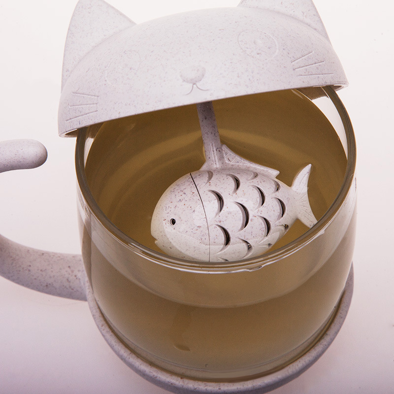 Loose Tea Infuser Cat Glass Mug Loose Tea Infuser Cat Glass Mug