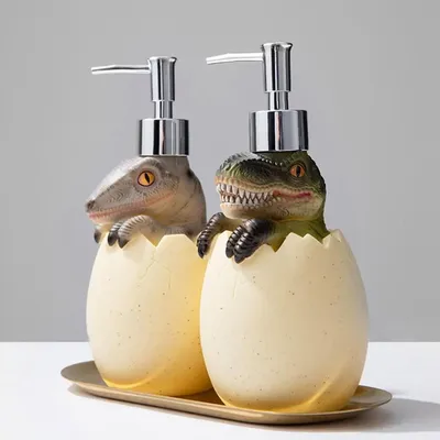 Lotion Dispenser Large Capacity 560ml Cute Dinosaur Refillable Empty Bottle Hand Cleanser Shampoo Container Bathroom Lotion Dispenser Large Capacity 560ml Cute Dinosaur Refillable Empty Bottle Hand Cleanser Shampoo Container Bathroom