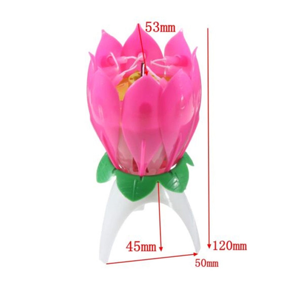 Lotus Birthday Candle Musical Cake Decor Lotus Birthday Candle Musical Cake Decor