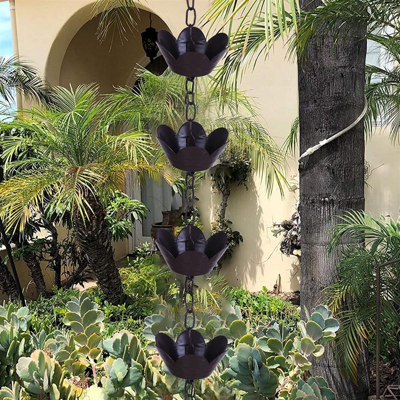 Lotus Shaped Rain Catcher Chain
