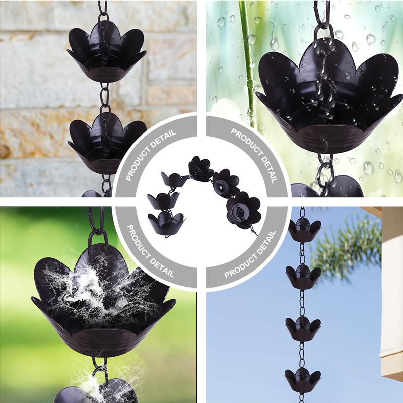 Lotus Shaped Rain Catcher Chain