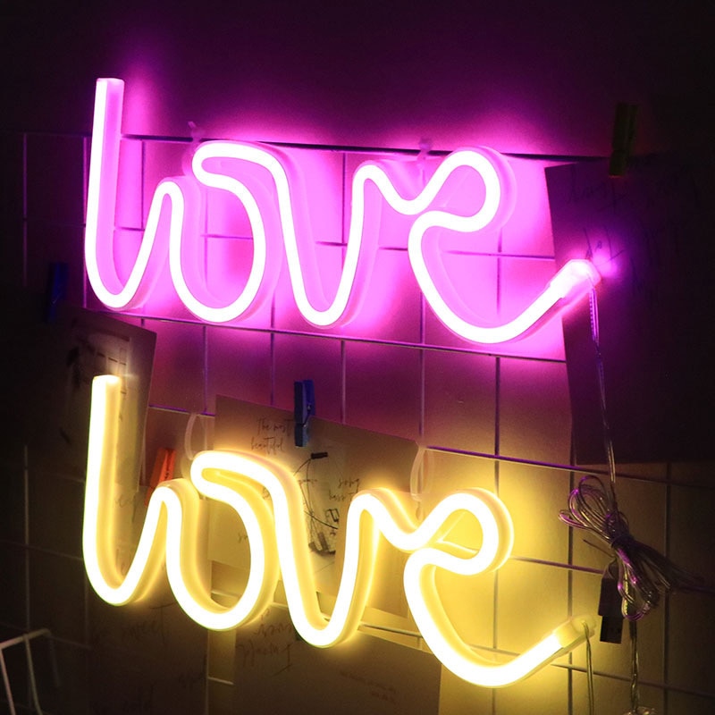 Love Neon Light LED Sign Lamp Love Neon Light LED Sign Lamp