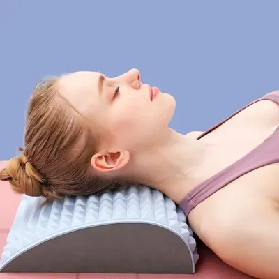 Lower Back Pain Relief Treatment Stretcher Back Stretcher Pillow Chronic Lumbar Support Herniated Disc Posture