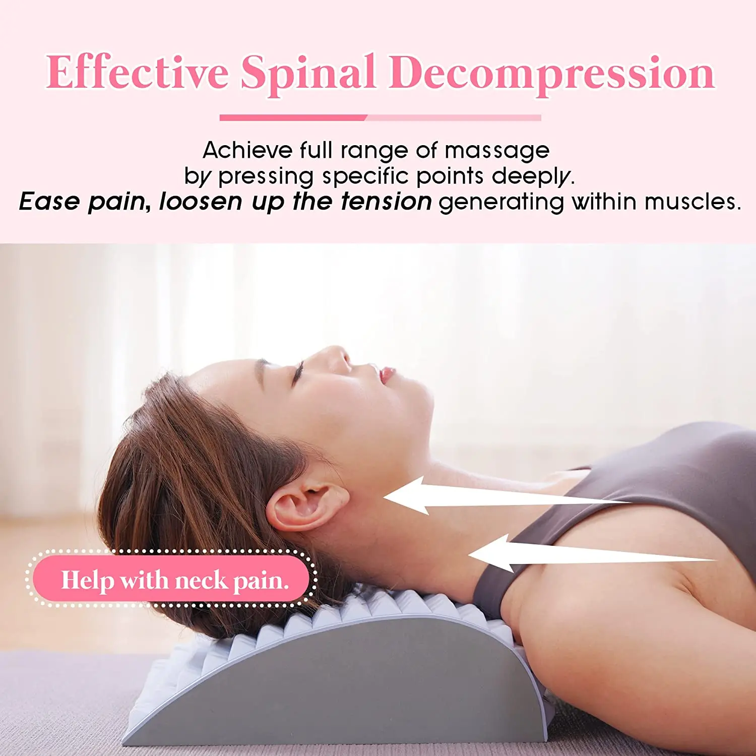 Lower Back Pain Relief Treatment Stretcher Back Stretcher Pillow Chronic Lumbar Support Herniated Disc Posture
