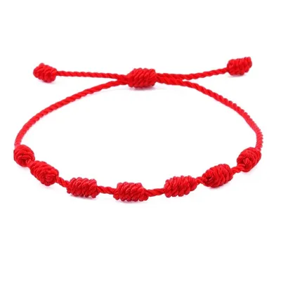 Lucky 7 Knot Red Rope Bracelet Lucky 7 Knot Red Rope Bracelet
