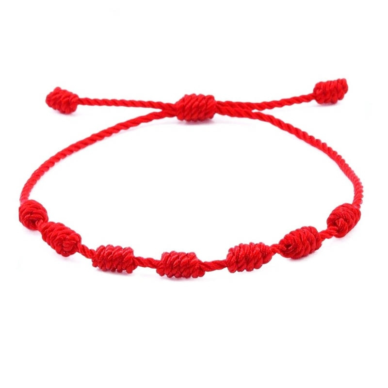 Lucky 7 Knot Red Rope Bracelet Lucky 7 Knot Red Rope Bracelet