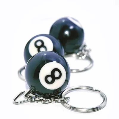 Lucky 8 Pool Ball Keychain