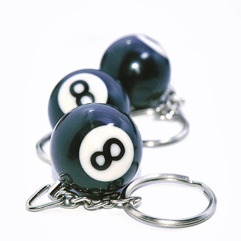 Lucky 8 Pool Ball Keychain