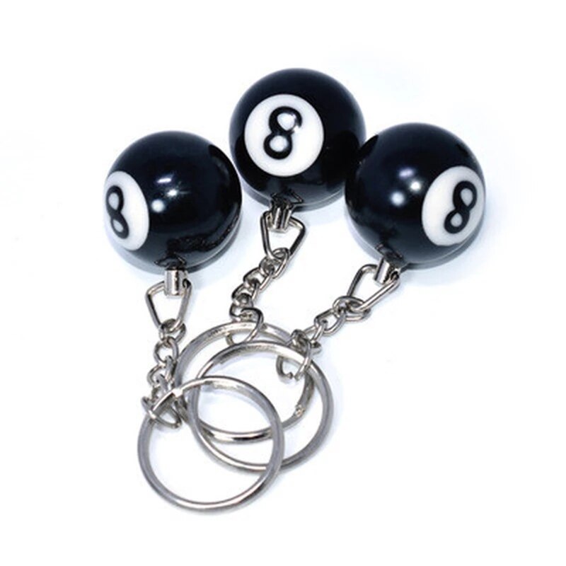 Lucky 8 Pool Ball Keychain