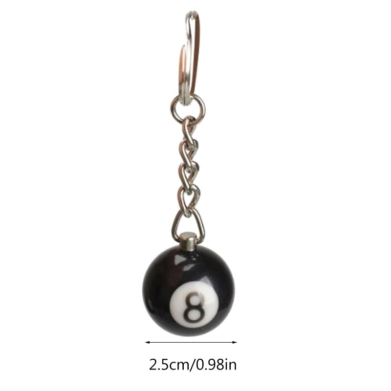 Lucky 8 Pool Ball Keychain