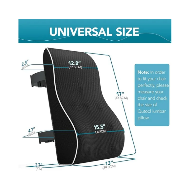 Lumbar Support Pillow for Office Chair Back Support Pillow for Car, Computer, Gaming Chair, Recliner Memory Foam Back Lumbar Support Pillow for Office Chair Back Support Pillow for Car, Computer, Gaming Chair, Recliner Memory Foam Back