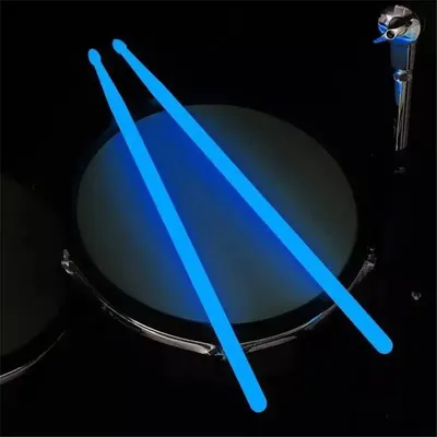 Luminous Drum Stick Nylon Fluorescent Drumsticks Glow in The Dark Bright Light Musical Instruments