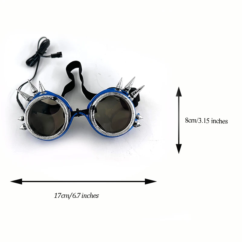 Luminous Fluorescent Glasses Glowing Party Supplies Steampunk LED Glasses With Lights Flashing Neon Goggles Glasses