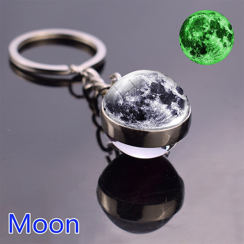 Luminous Glass Ball Galaxy Keychain Luminous Glass Ball Galaxy Keychain