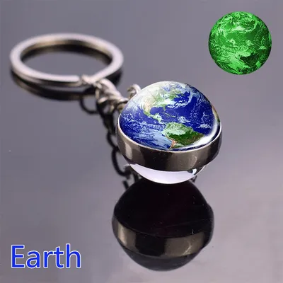 Luminous Glass Ball Galaxy Keychain Luminous Glass Ball Galaxy Keychain
