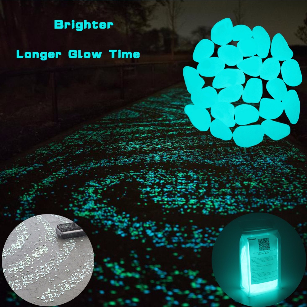 Luminous Glow In The Dark Garden Pebble Stones (Set of 50) Luminous Glow In The Dark Garden Pebble Stones (Set of 50)