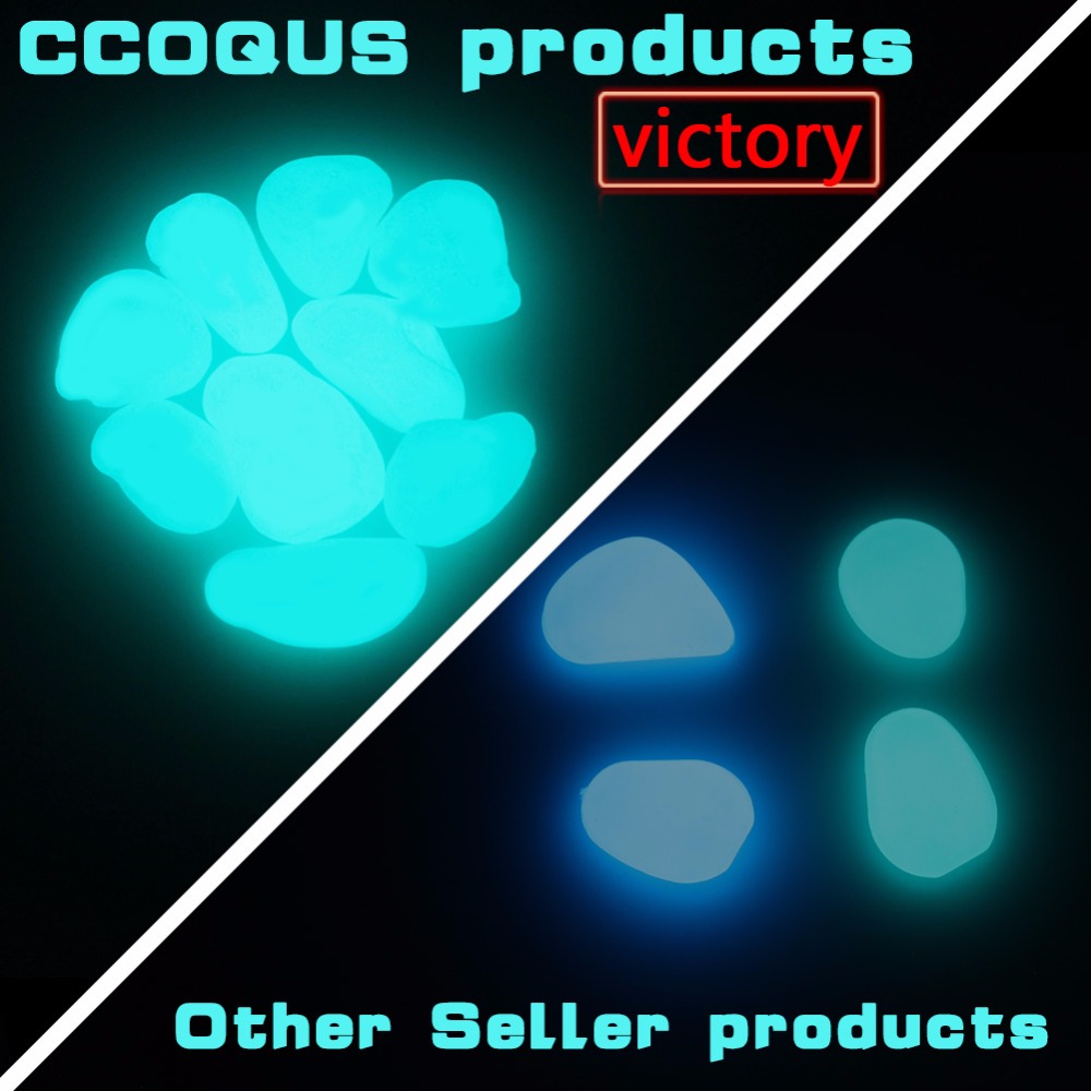 Luminous Glow In The Dark Garden Pebble Stones (Set of 50) Luminous Glow In The Dark Garden Pebble Stones (Set of 50)