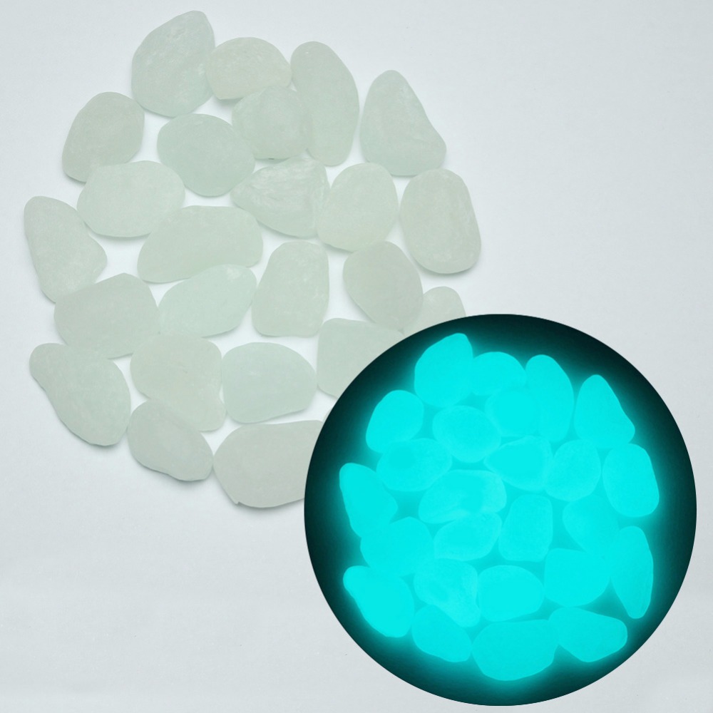 Luminous Glow In The Dark Garden Pebble Stones (Set of 50) Luminous Glow In The Dark Garden Pebble Stones (Set of 50)