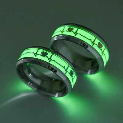 Luminous Heartbeat Wedding Ring