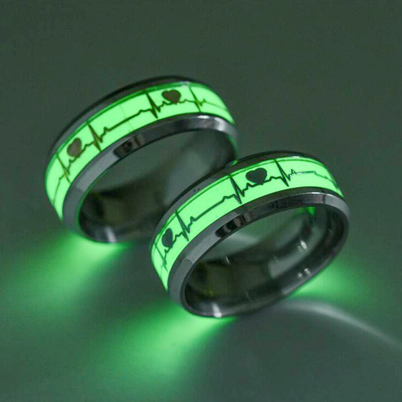 Luminous Heartbeat Wedding Ring