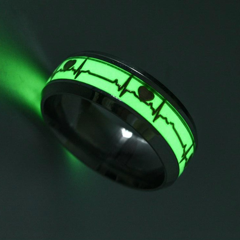 Luminous Heartbeat Wedding Ring