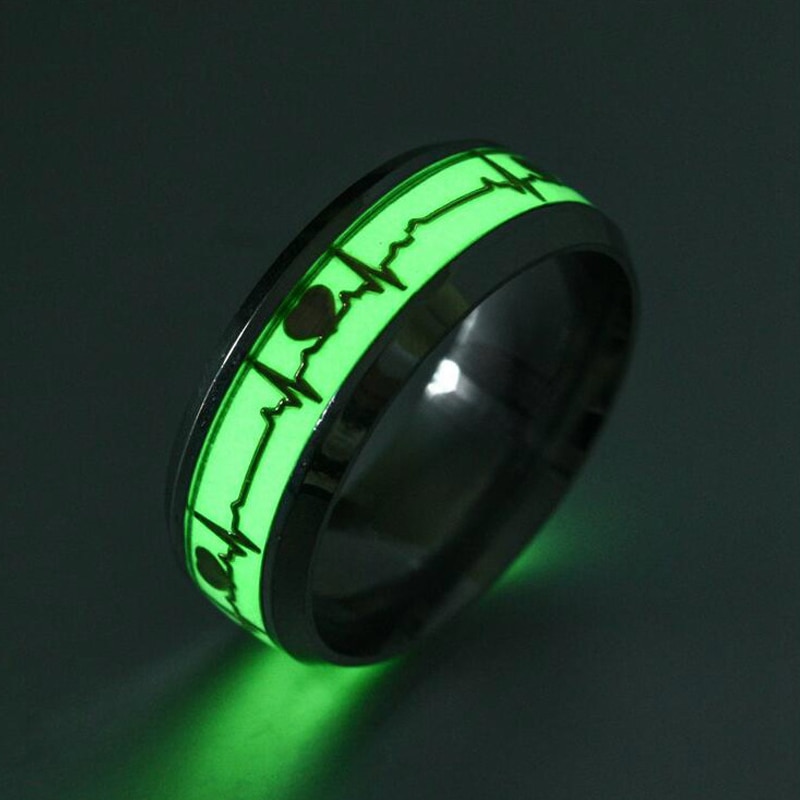 Luminous Heartbeat Wedding Ring