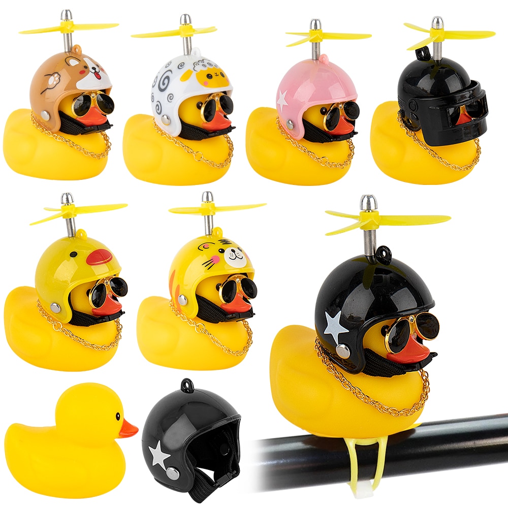 Luminous Rubber Duck Bike Bell with Helmet Luminous Rubber Duck Bike Bell with Helmet