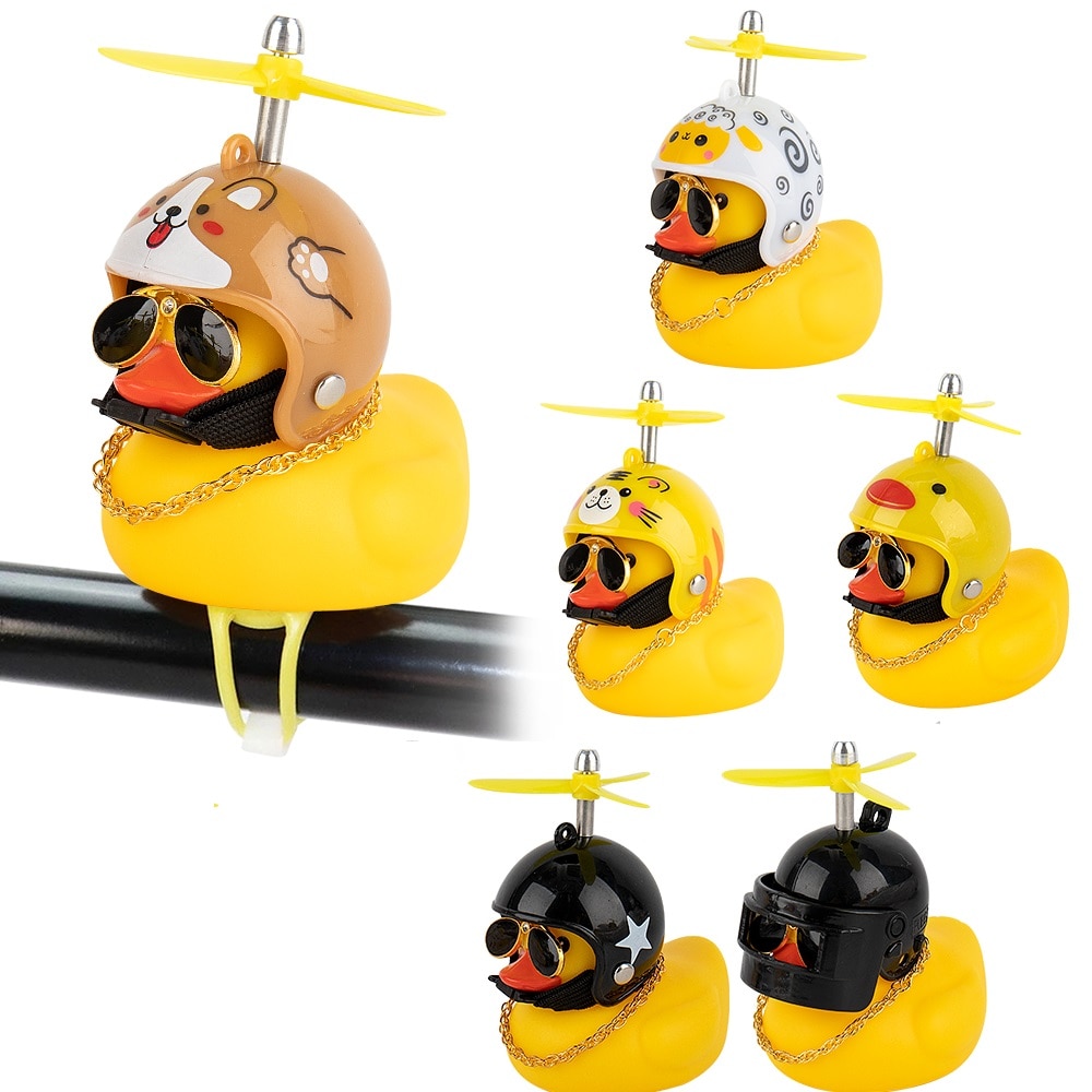 Luminous Rubber Duck Bike Bell with Helmet Luminous Rubber Duck Bike Bell with Helmet