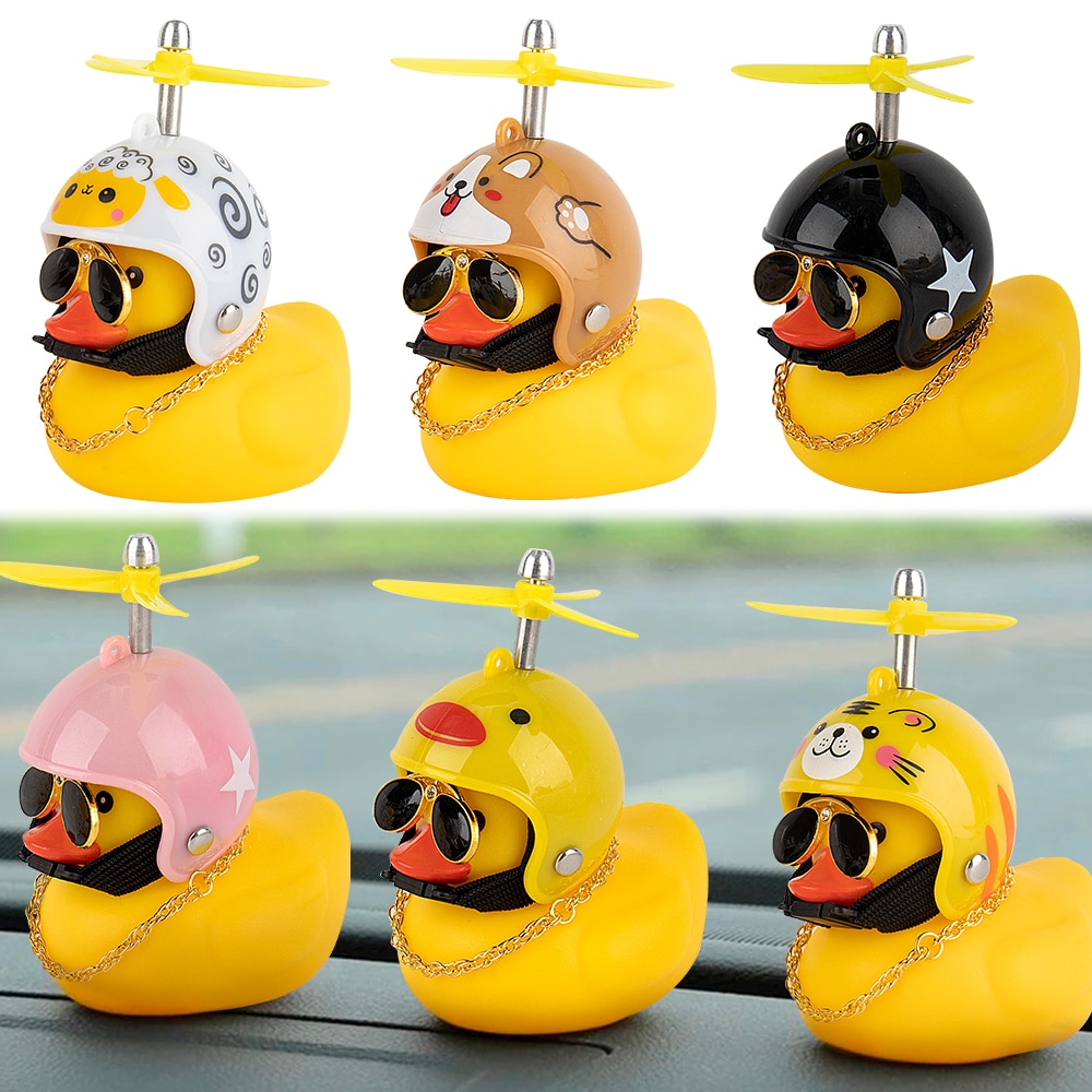 Luminous Rubber Duck Bike Bell with Helmet Luminous Rubber Duck Bike Bell with Helmet