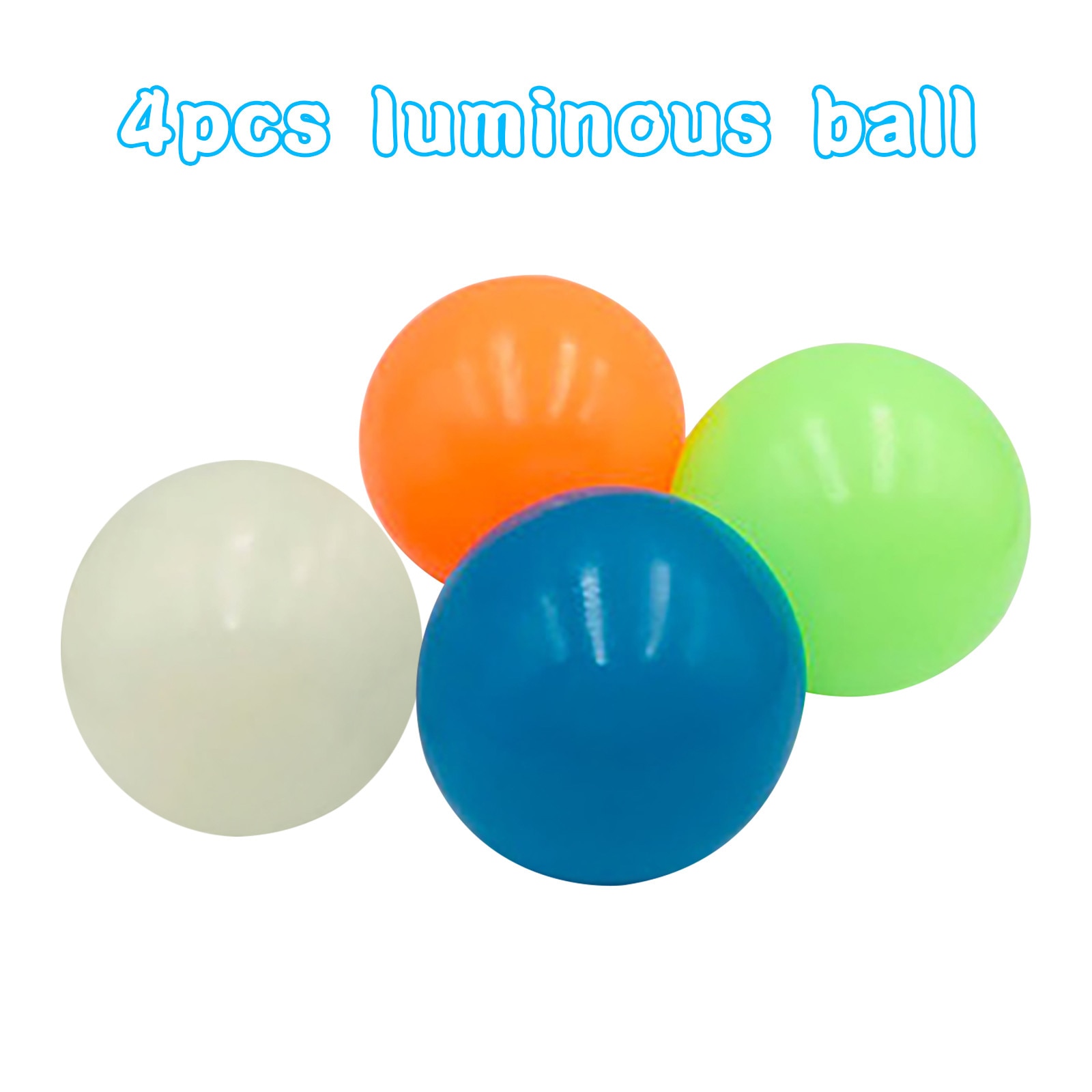 Luminous Sticky Wall Balls Catch and Throw Ball (Set of 4) Luminous Sticky Wall Balls Catch and Throw Ball (Set of 4)