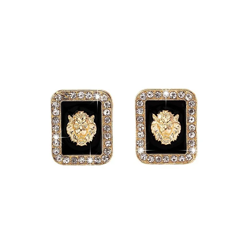 Luxurious Studs Lion Head Earrings