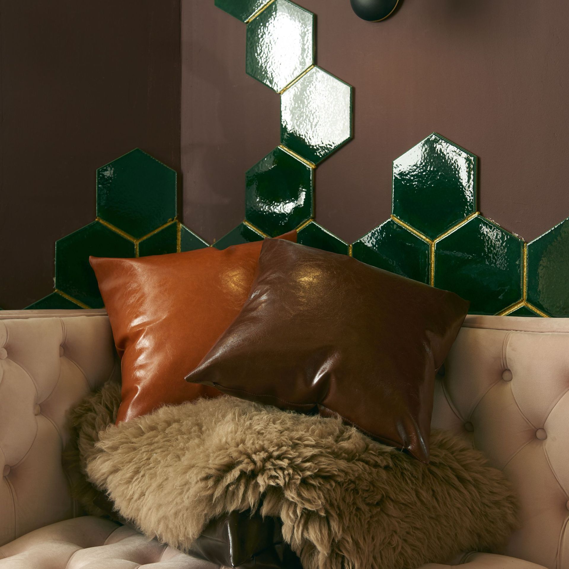 Luxury Faux Leather Throw Pillow Cover