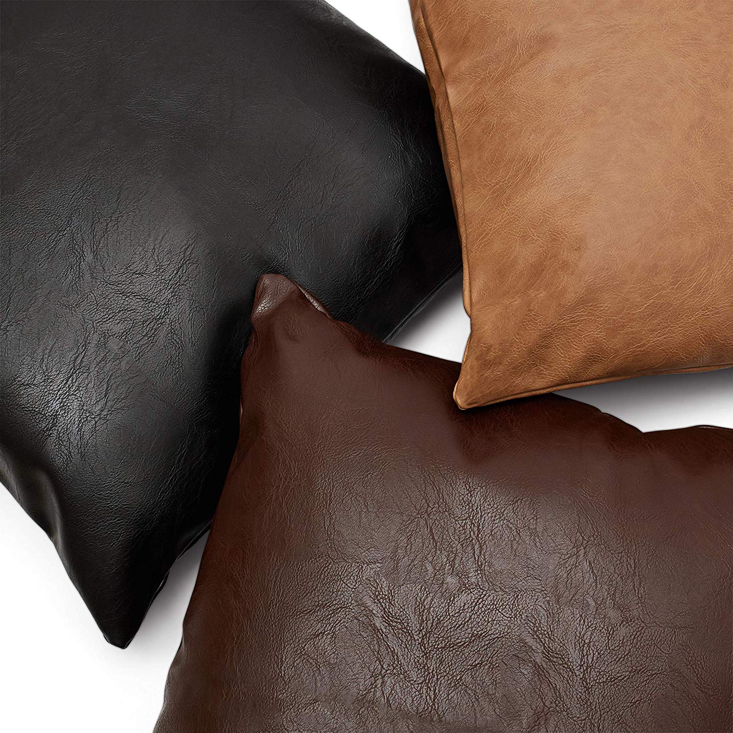 Luxury Faux Leather Throw Pillow Cover