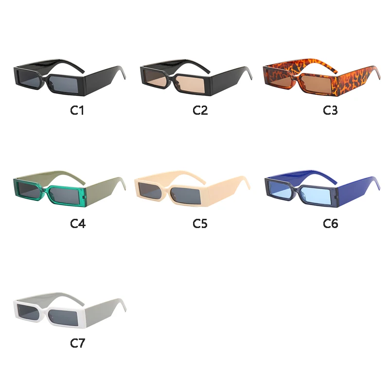 Luxury Rectangle Fashion Sunglasses Man Hip Hop Vintage Designer Black Shades Sun Glasses Small Frame Personality UV400 Luxury Rectangle Fashion Sunglasses Man Hip Hop Vintage Designer Black Shades Sun Glasses Small Frame Personality UV400