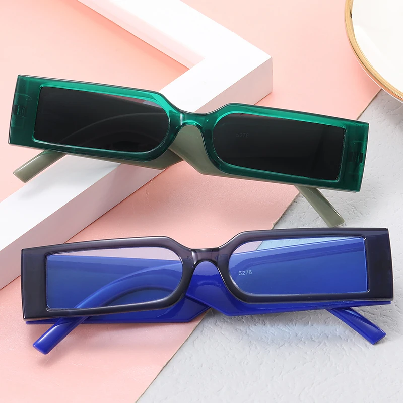 Luxury Rectangle Fashion Sunglasses Man Hip Hop Vintage Designer Black Shades Sun Glasses Small Frame Personality UV400 Luxury Rectangle Fashion Sunglasses Man Hip Hop Vintage Designer Black Shades Sun Glasses Small Frame Personality UV400