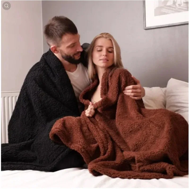 Luxury Shaggy Couple's Blanket – Four SeasonsWaterproof Thickened Warm Blanket for Sofa, Bed, Nap | Comfortable design Luxury Shaggy Couple's Blanket – Four SeasonsWaterproof Thickened Warm Blanket for Sofa, Bed, Nap | Comfortable design