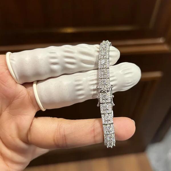 Luxury Square Full Moissanite Tennis Bracelet For Women 925 Sterling Silver Diamond Bracelets Accessories Fine Jewelry Luxury Square Full Moissanite Tennis Bracelet For Women 925 Sterling Silver Diamond Bracelets Accessories Fine Jewelry