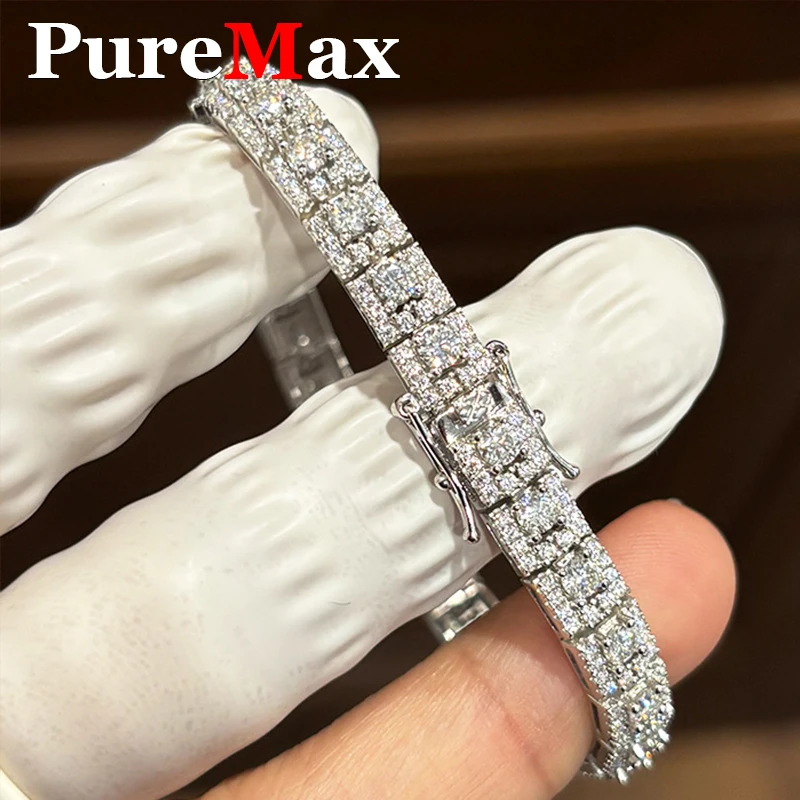 Luxury Square Full Moissanite Tennis Bracelet For Women 925 Sterling Silver Diamond Bracelets Accessories Fine Jewelry Luxury Square Full Moissanite Tennis Bracelet For Women 925 Sterling Silver Diamond Bracelets Accessories Fine Jewelry