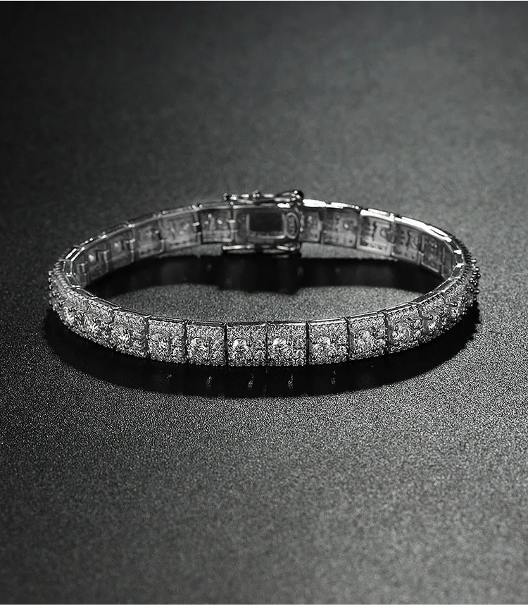 Luxury Square Full Moissanite Tennis Bracelet For Women 925 Sterling Silver Diamond Bracelets Accessories Fine Jewelry Luxury Square Full Moissanite Tennis Bracelet For Women 925 Sterling Silver Diamond Bracelets Accessories Fine Jewelry