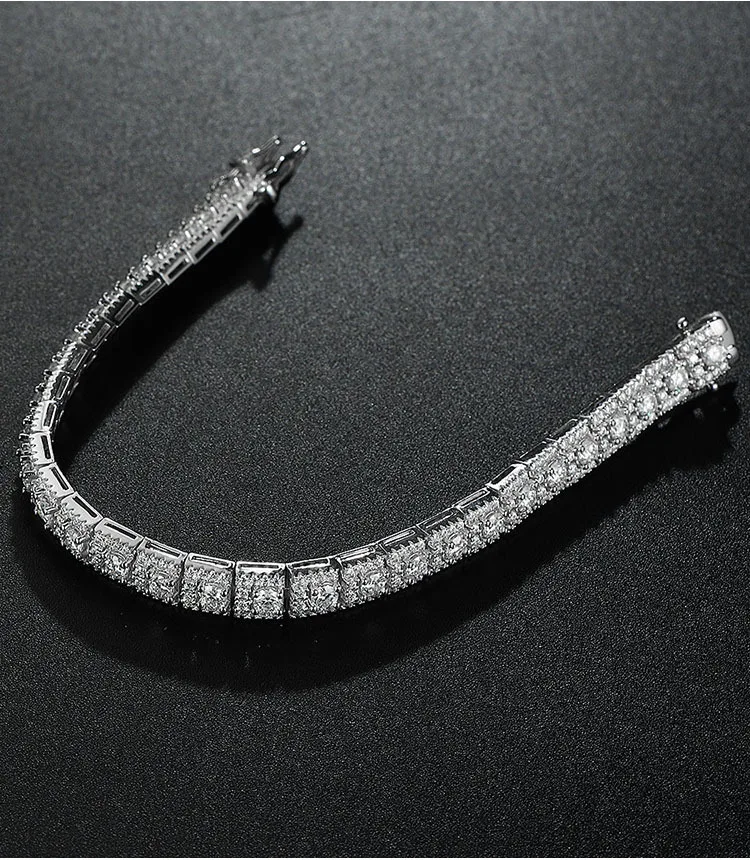 Luxury Square Full Moissanite Tennis Bracelet For Women 925 Sterling Silver Diamond Bracelets Accessories Fine Jewelry Luxury Square Full Moissanite Tennis Bracelet For Women 925 Sterling Silver Diamond Bracelets Accessories Fine Jewelry
