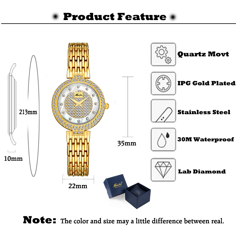 Luxury Watch For Women With Rhinestone