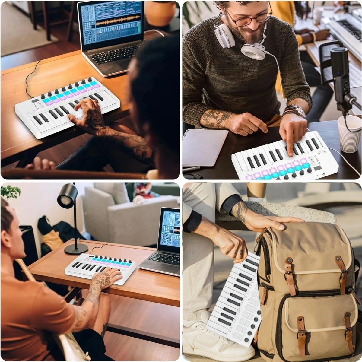 M-VAVE SMK-25 II MIDI Pad Controller Keyboard USB Mini 25 Key,16 RGB Drum Pads,8 Knobs and Music Production,Software M-VAVE SMK-25 II MIDI Pad Controller Keyboard USB Mini 25 Key,16 RGB Drum Pads,8 Knobs and Music Production,Software