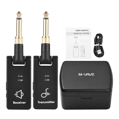 M-VAVE WP-8 Wireless Transmission System Electric Guitar Receiver & Transmitter Built-in Battery with Charging Box M-VAVE WP-8 Wireless Transmission System Electric Guitar Receiver & Transmitter Built-in Battery with Charging Box