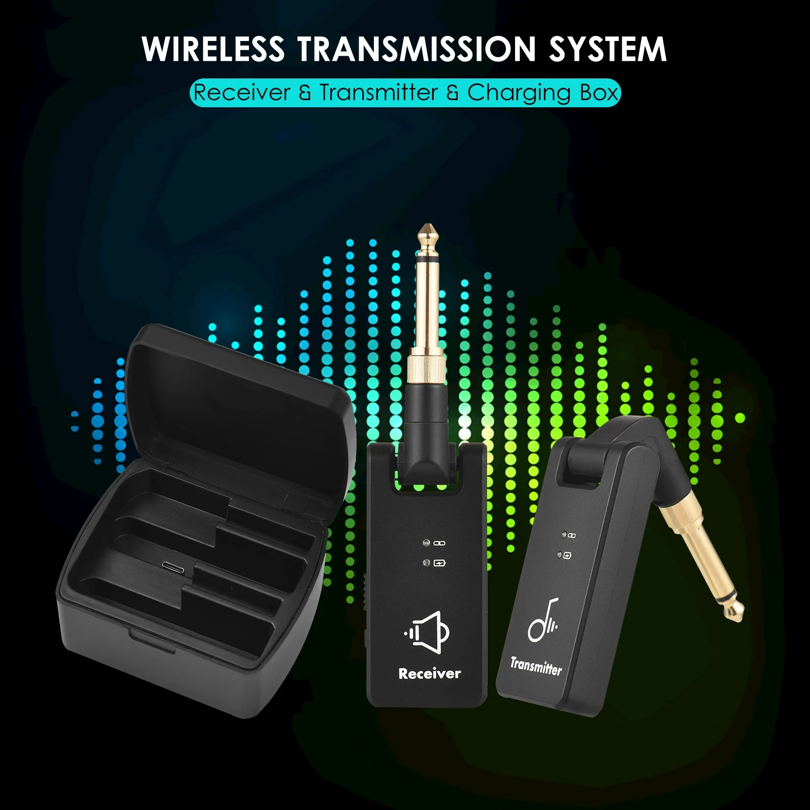M-VAVE WP-8 Wireless Transmission System Electric Guitar Receiver & Transmitter Built-in Battery with Charging Box M-VAVE WP-8 Wireless Transmission System Electric Guitar Receiver & Transmitter Built-in Battery with Charging Box