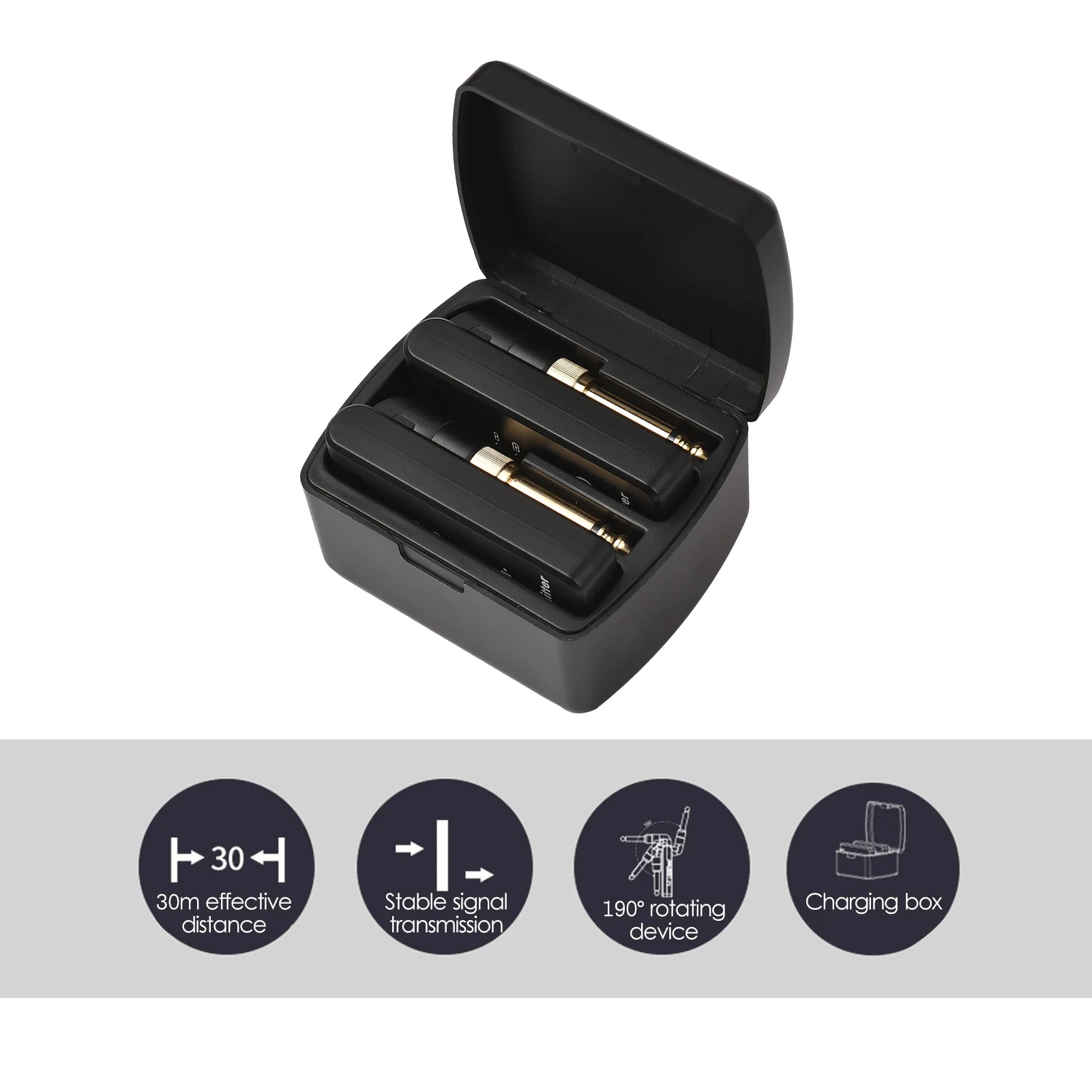 M-VAVE WP-8 Wireless Transmission System Electric Guitar Receiver & Transmitter Built-in Battery with Charging Box M-VAVE WP-8 Wireless Transmission System Electric Guitar Receiver & Transmitter Built-in Battery with Charging Box